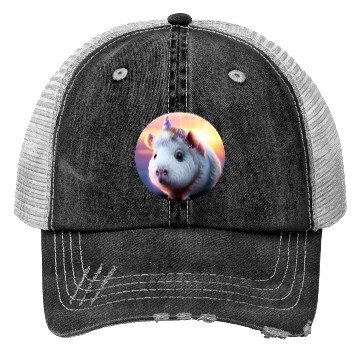 Discover Guinea pig unicorn Trucker Hats