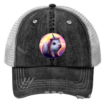 Discover Guinea pig unicorn Trucker Hats