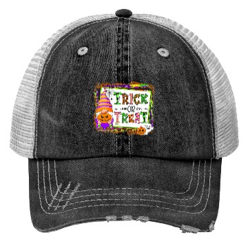 Discover Halloween Gnomes Witch Autumn Trick Or Treat Trucker Hats