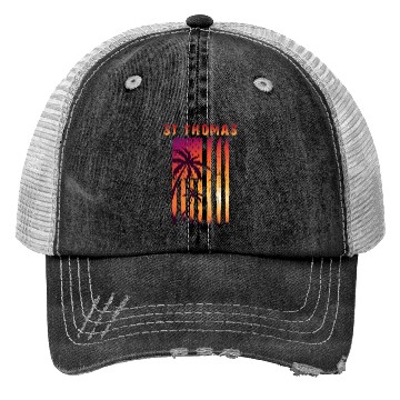 Discover St Thomas Us Virgin Islands Patriotic Flag Trucker Hats