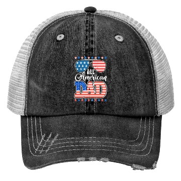 Discover All American Dad Usa Sunglasses Flag Father's Day Trucker Hats