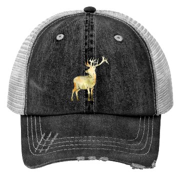 Discover Cute Hello Fall Deer Autumn Lover Animal Leaf Trucker Hats