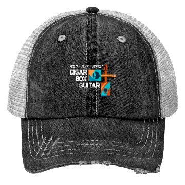 Discover Guitar Player Cigar Box Guitar Guitarist Bassist Trucker Hats