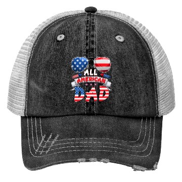 Discover All American Dad US Patriots Fathers America Party Trucker Hats