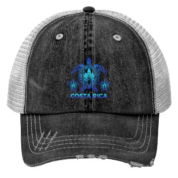 Discover Vintage Costa Rica Ocean Blue Sea Turtle Trucker Hats