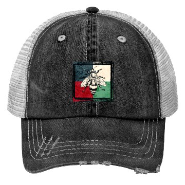 Discover Vintage Bee Insect Colorful Illustration Trucker Hats