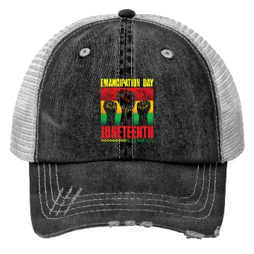 Discover Ecipation Day 1865 African American Juneteenth Fla Trucker Hats