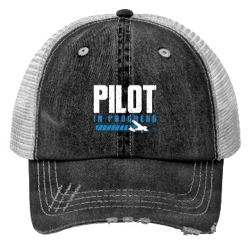 Discover Pilot In Progress Plane Aircraft Student Pilot Trucker Hats