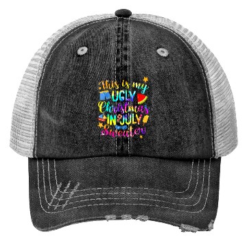 Discover This Is My Christmas In July Sweater Summer Trucker Hats