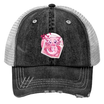 Discover Axolotl Pastel Goth Strawberry Milk Shake Anime Ja Trucker Hats