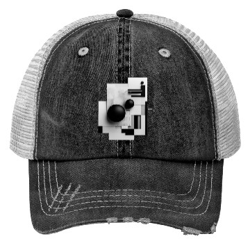 Discover Abstract Circles and Squares Trucker Hats