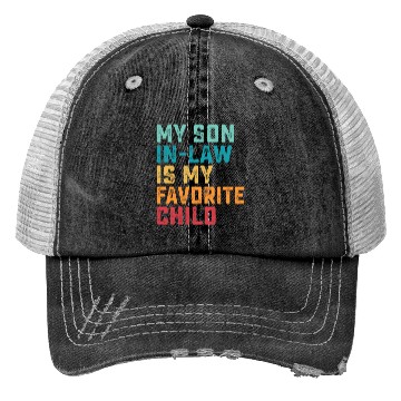 Discover My Son In Law Is My Favorite Child Retro Family Hu Trucker Hats