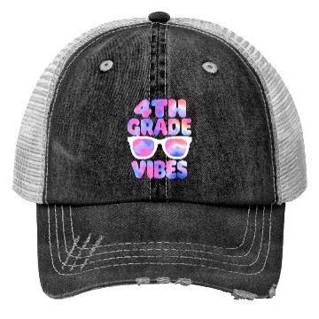 Discover Back To School 4th Grade Vibes First Day Teacher Trucker Hats