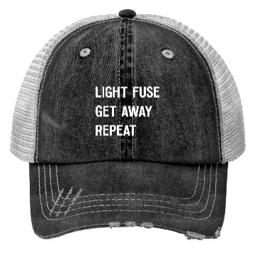 Discover Fireworks Light Fuse Get Away Repeat Trucker Hats
