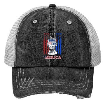 Discover Merica Lincoln Independence Day Party Patriots Trucker Hats