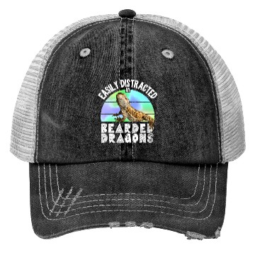Discover Easily Distracted By Bearded Dragons Reptile Trucker Hats