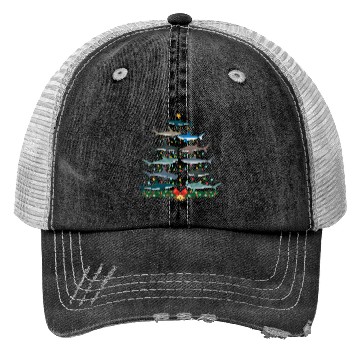 Discover Shark Tree Ornament Shark Trucker Hats