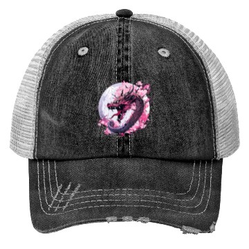 Discover Japanese Dragon Retro Asian Oriental Dragon Cool Trucker Hats