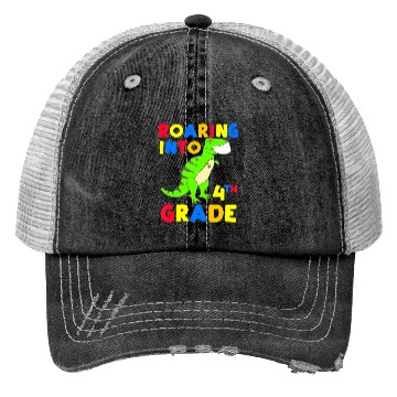 Discover Roaring Into 4th Grade Four Back To School 2020 Trucker Hats