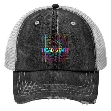 Discover Rainbow Tie Dye Head Start Team Back To School Trucker Hats