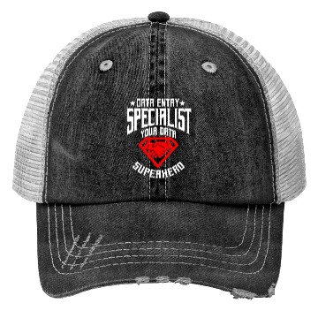 Discover Data Entry Specialist Superhero Trucker Hats
