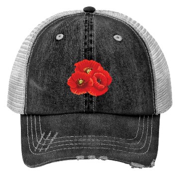 Discover Poppy Flower Flowers Flora Nature Trucker Hats