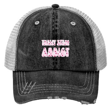 Discover Thrift Store Addict pink floral Trucker Hats