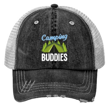 Discover Cool Camping Buddies Camper Tenting Friends Tent Trucker Hats