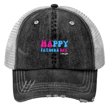 Discover Happy Fathers Day i love you dad Heart Daddy funny Trucker Hats