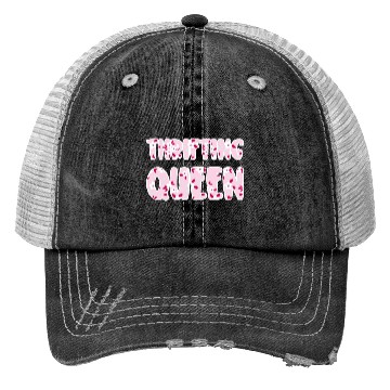 Discover Thrifting Queen pink floral Trucker Hats