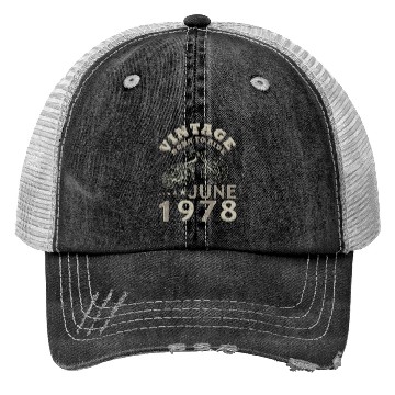 Discover Biker motorcycle June 1978 45 years saying Trucker Hats