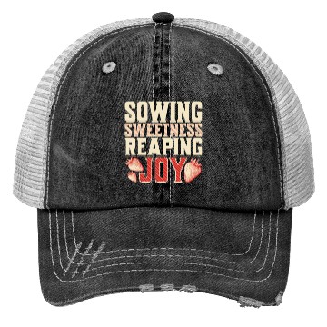Discover Strawberry Farmer, Sowing Sweetness Reaping Joy Trucker Hats
