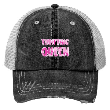 Discover Thrifting Queen pink camo Trucker Hats