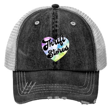 Discover Thrift Stores pastel clouds heart Trucker Hats