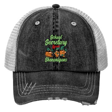 Discover School Secretary St. Patrick's Day Trucker Hats