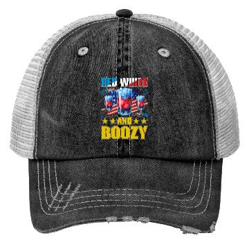 Discover Red White and Boozy Trucker Hats