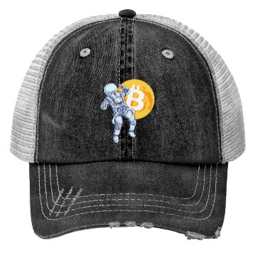 Discover Bitcoin Coin-Crypto Astronaut Trucker Hats