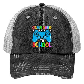 Discover Game Over Back To School Trucker Hats