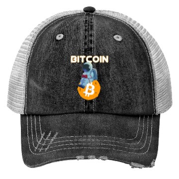 Discover Bitcoin Coin-Crypto Astronaut Trucker Hats