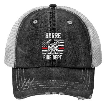 Discover Barre Vermont Fire Dept Thin Red Line Trucker Hats