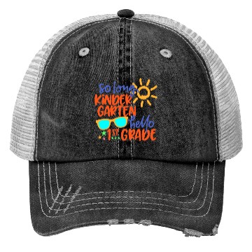 Discover SO LONG KINDERGARTEN HELLO 1st GRADE Teacher Trucker Hats