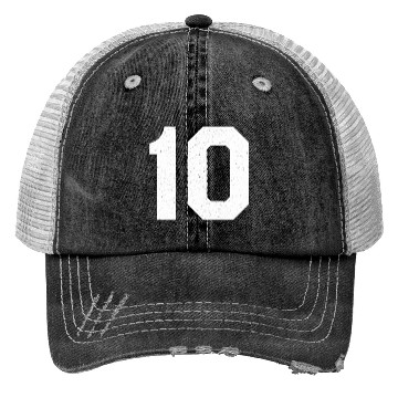 Discover Jersey Number 10 Ten Athletic Sports Trucker Hats