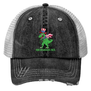 Discover Amerisaurus Rex USA Party Independence Day Trucker Hats