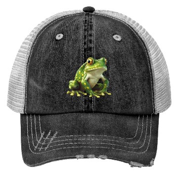 Discover Green Frog - Natural Design Trucker Hats