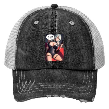 Discover Cyberpunk Waifu Influencer Design 3 Trucker Hats