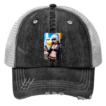 Discover Cyberpunk Waifu Influencer Design 2 Trucker Hats