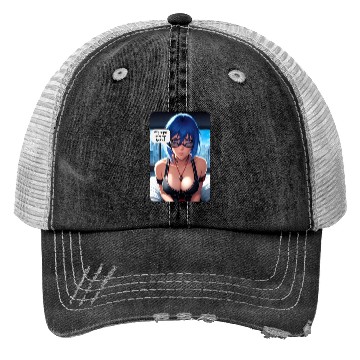 Discover Cyberpunk Waifu Influencer Design 10 Trucker Hats