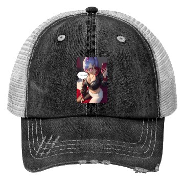 Discover Cyberpunk Waifu Influencer Design 4 Trucker Hats