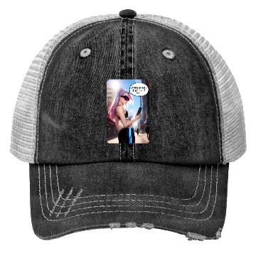 Discover Cyberpunk Waifu Influencer Design 7 Trucker Hats