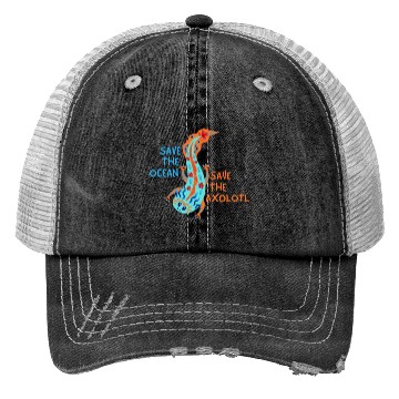 Discover Save The Ocean Save The Axolotl Trucker Hats